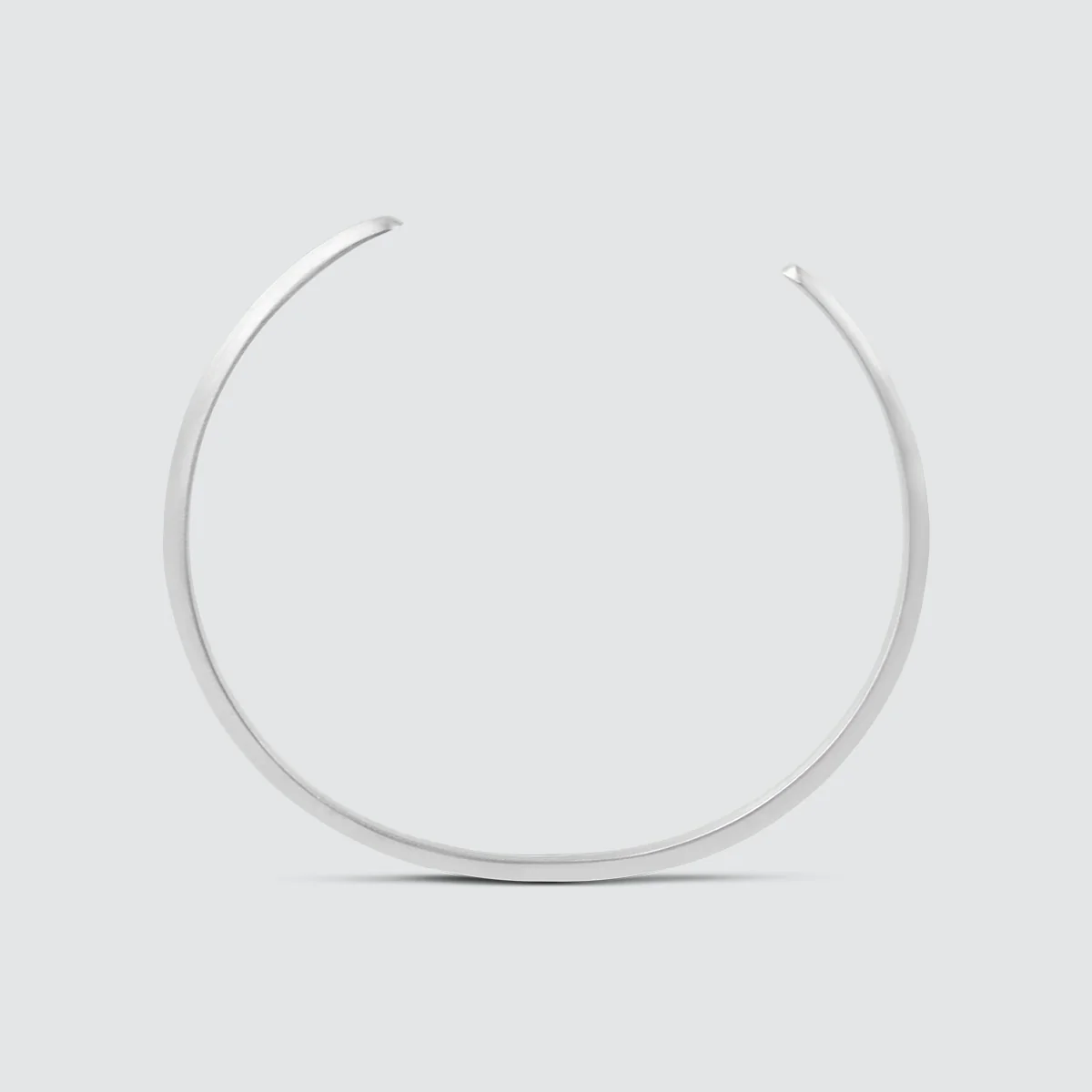 Noor - Brushed Silver Bangle Bracelet 5mm - Image 3