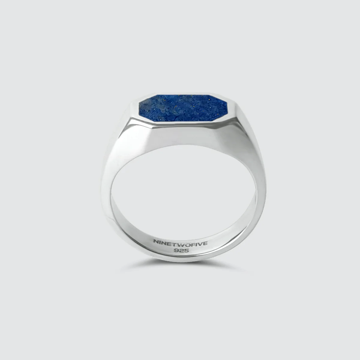 Rafiq - Elegant Lapis Lazuli Signet Ring 7mm - Image 5