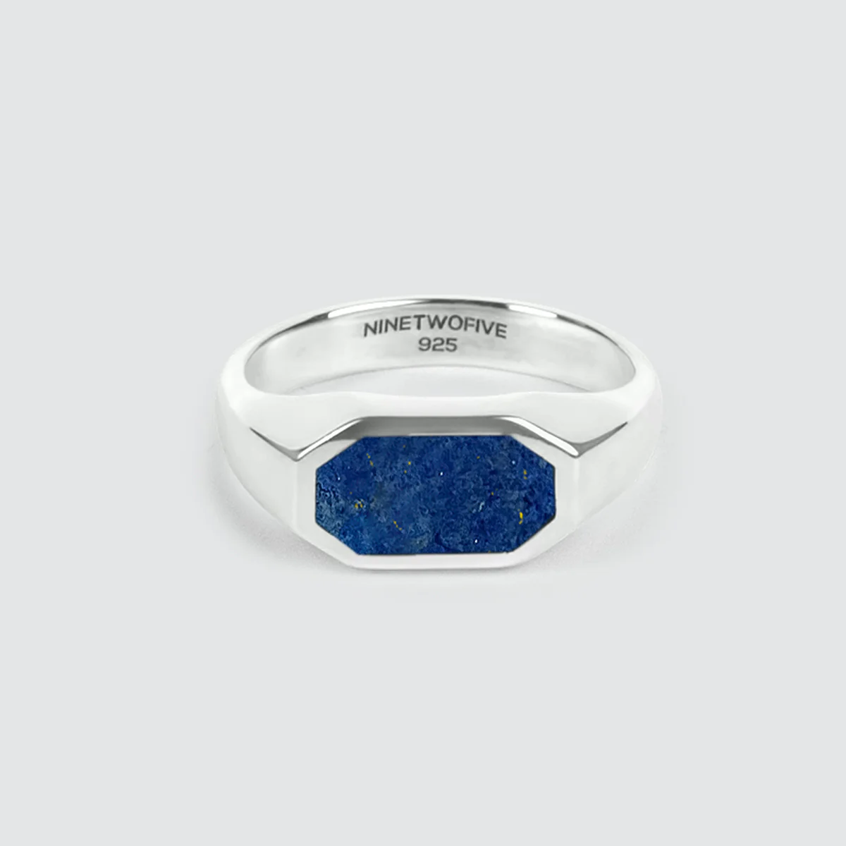 Rafiq - Elegant Lapis Lazuli Signet Ring 7mm - Image 7