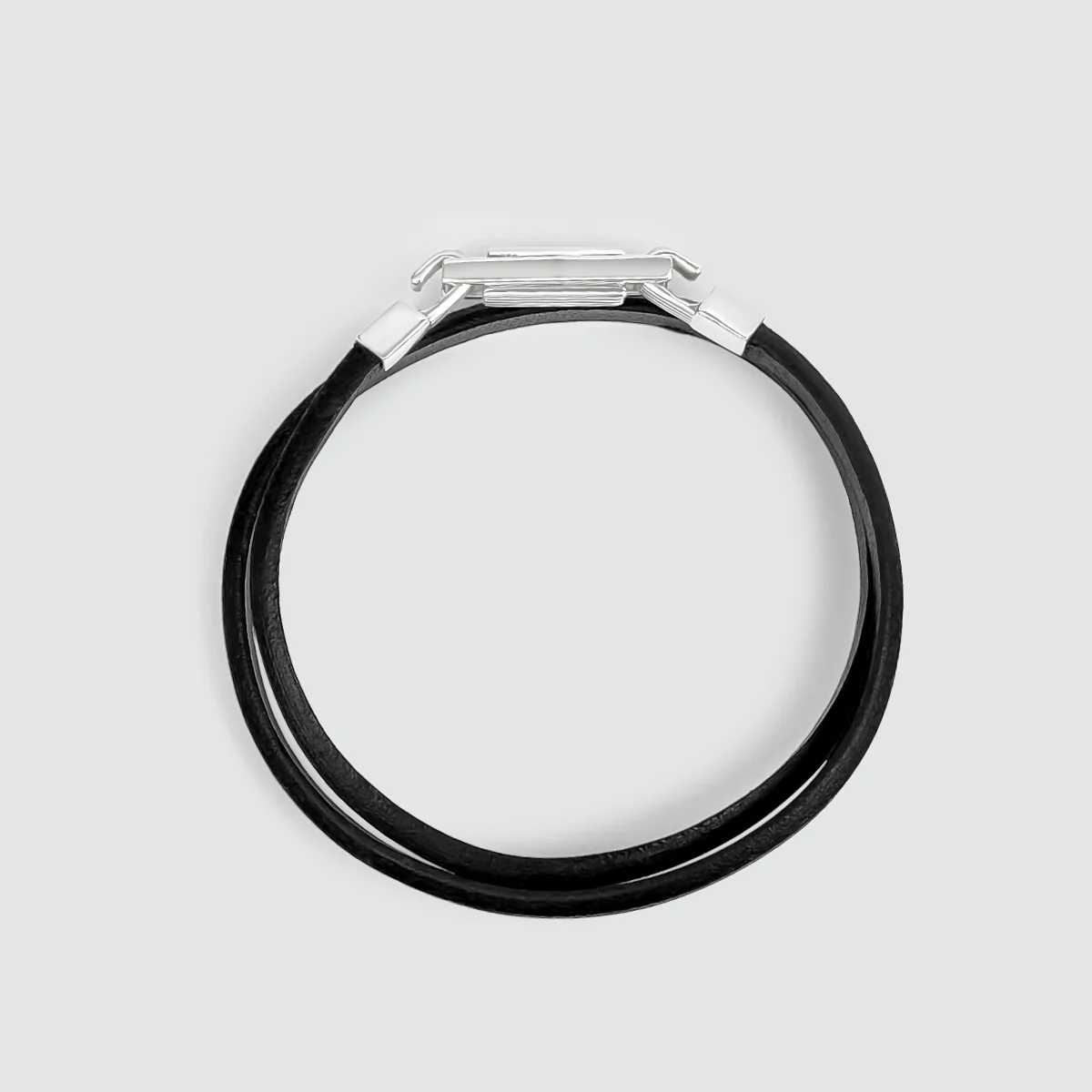 Rami - Genuine Black Leather Bracelet 5mm - Image 10