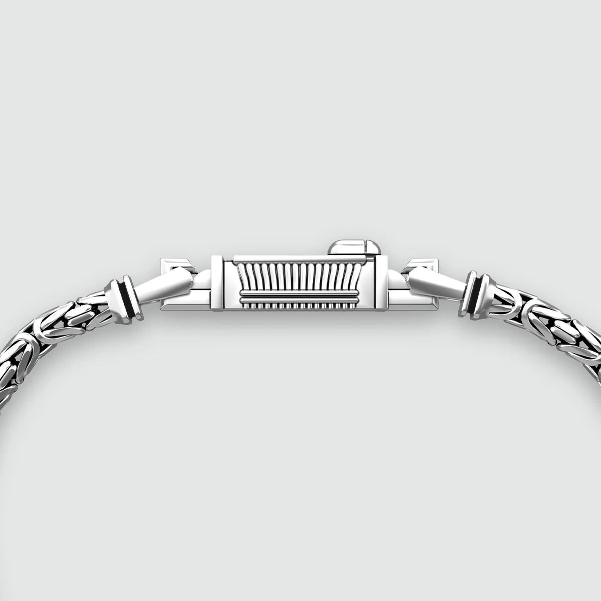 Ramsi - Cavetto Sterling Silver Byzantine Bracelet 3.5mm - Image 3