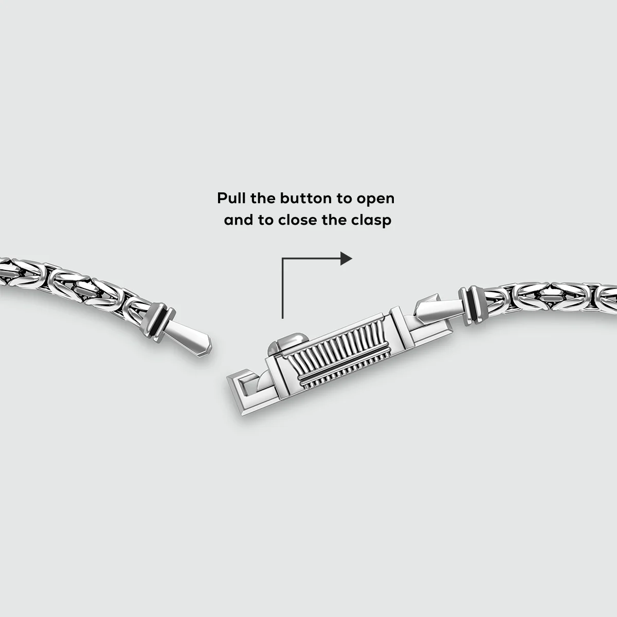 Ramsi - Cavetto Sterling Silver Byzantine Bracelet 3.5mm - Image 5