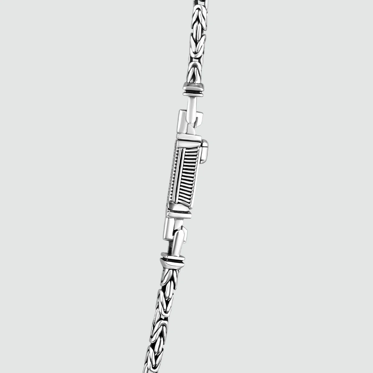 Ramsi - Cavetto Sterling Silver Byzantine Chain Necklace 3.5 mm - Image 7