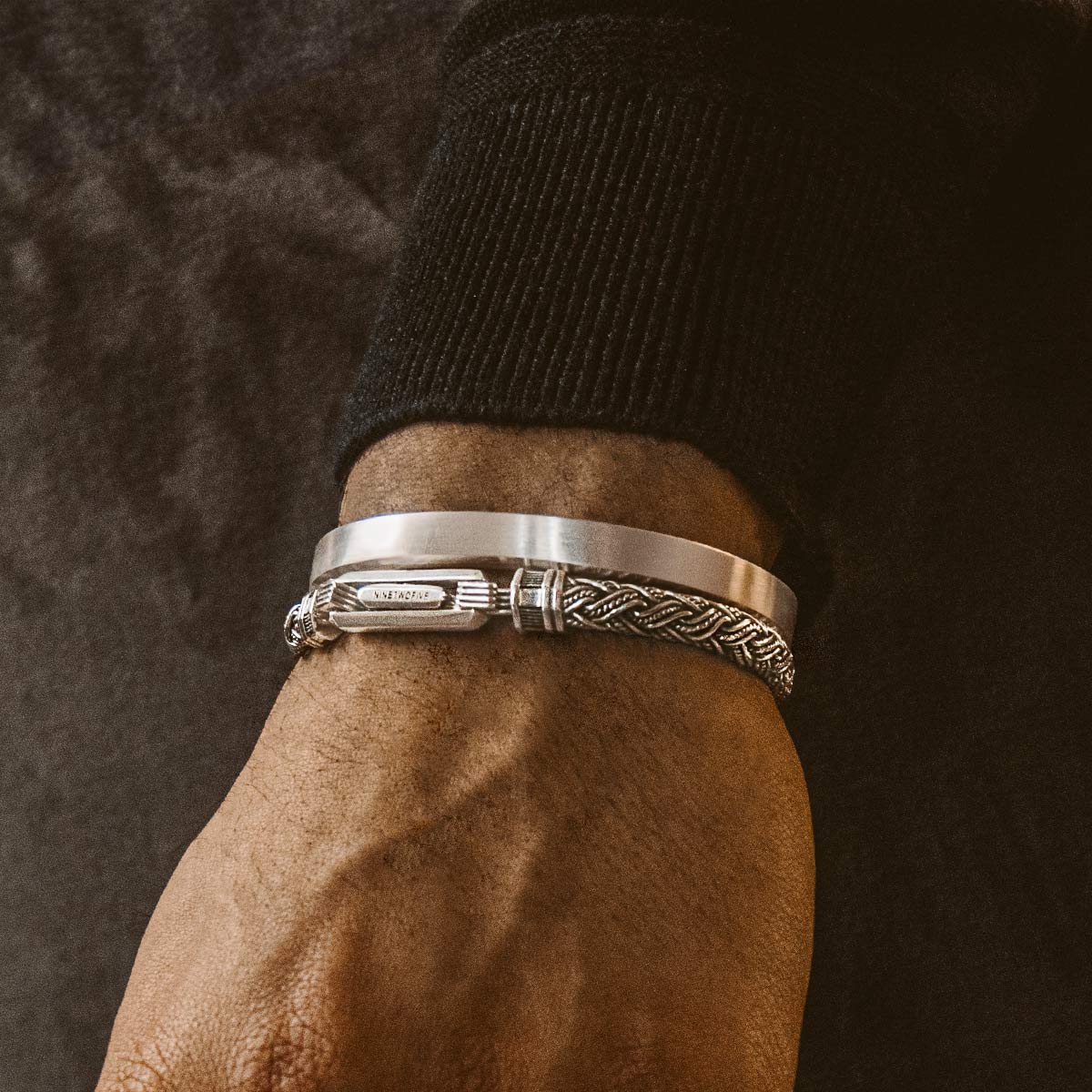 Rasim - Silver Braided Hexagon Bracelet 6mm - Image 12
