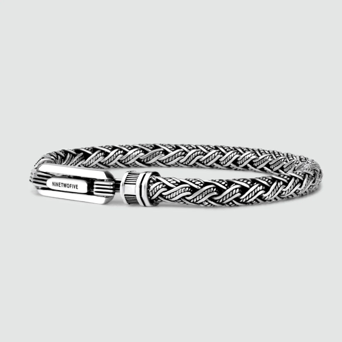 Rasim - Silver Braided Hexagon Bracelet 6mm - Image 7