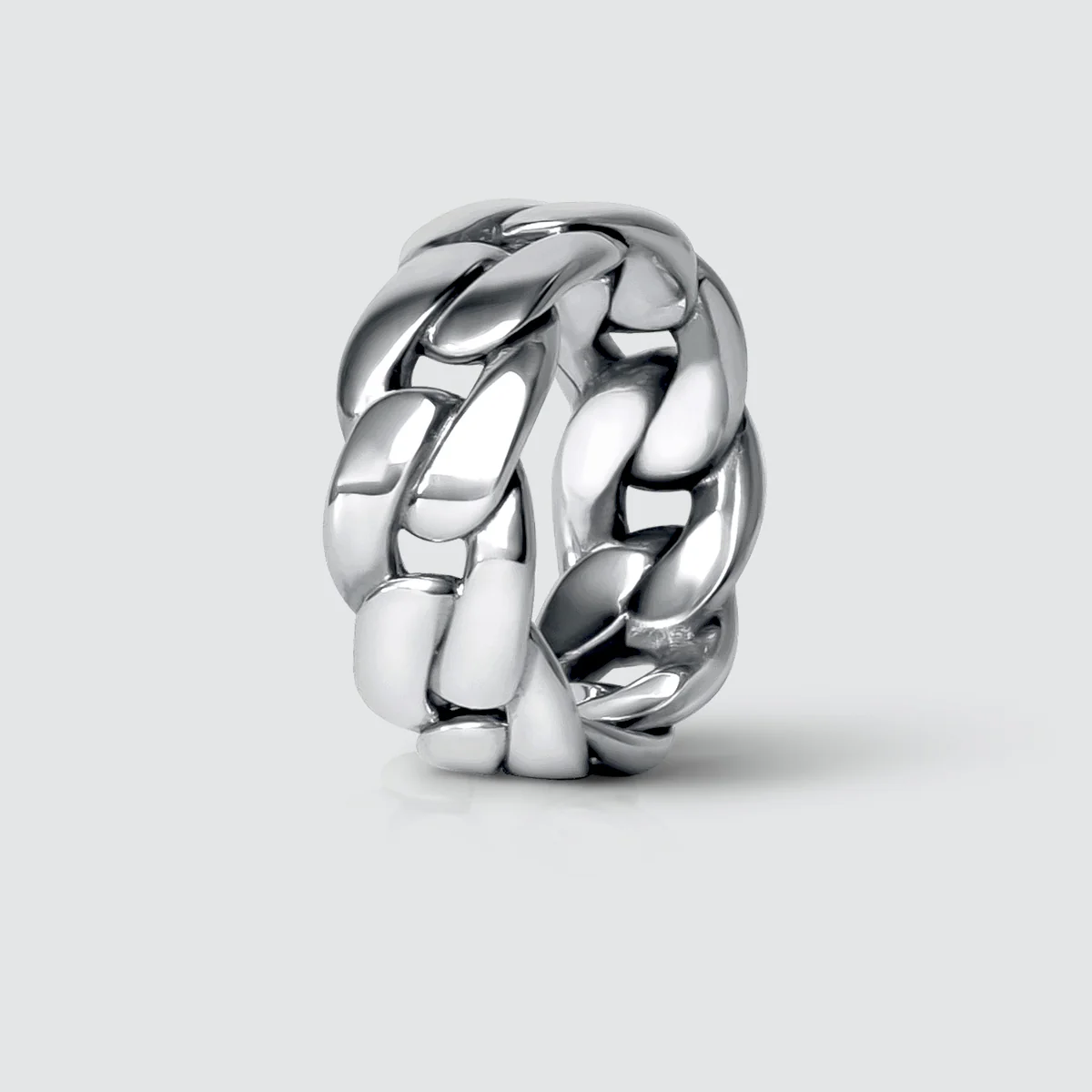 Rayen - Silver Cuban Link Ring 9mm - Image 3