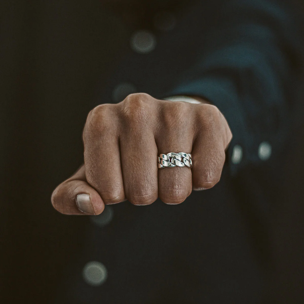 Rayen - Silver Cuban Link Ring 9mm - Image 4