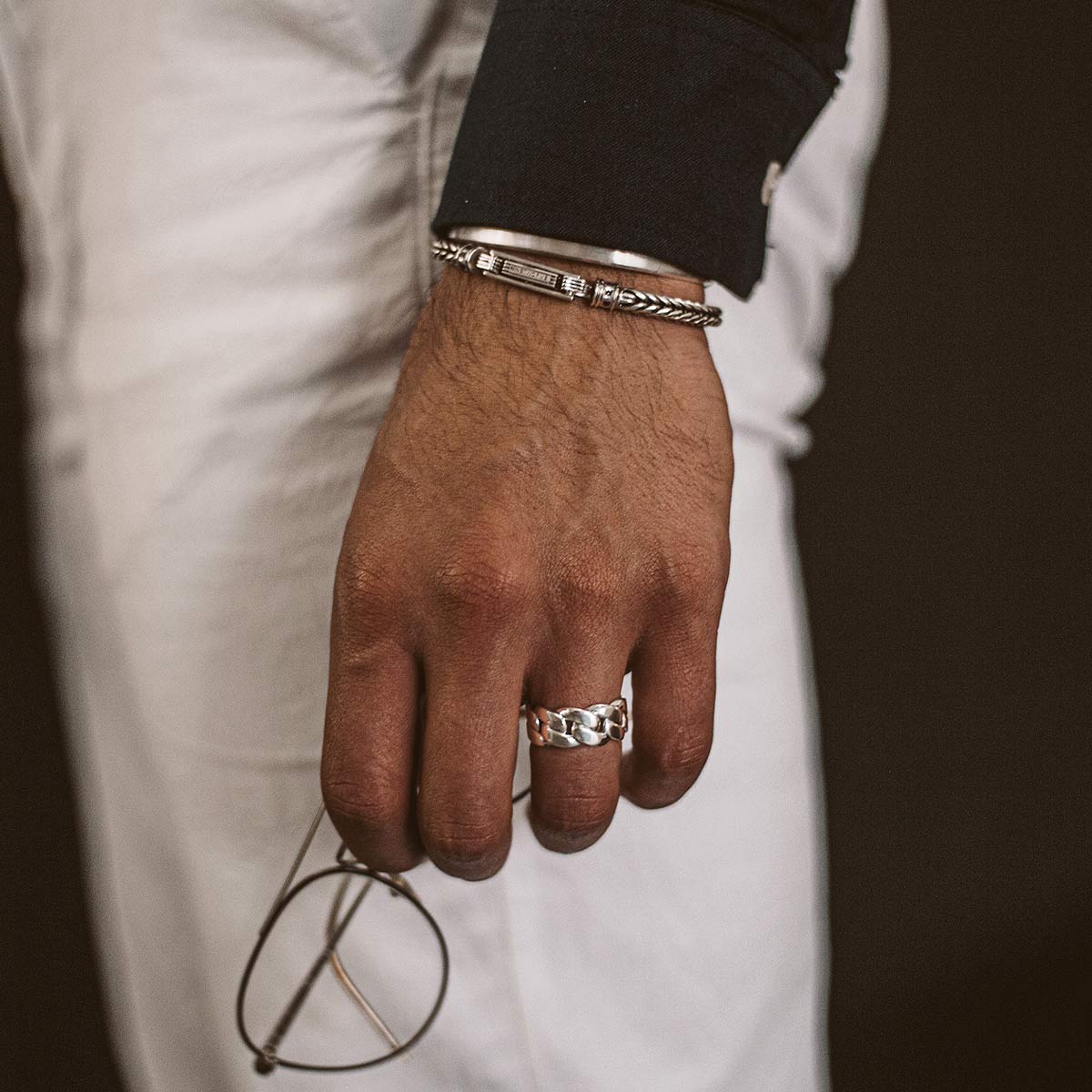 Rayen - Silver Cuban Link Ring 9mm - Image 6