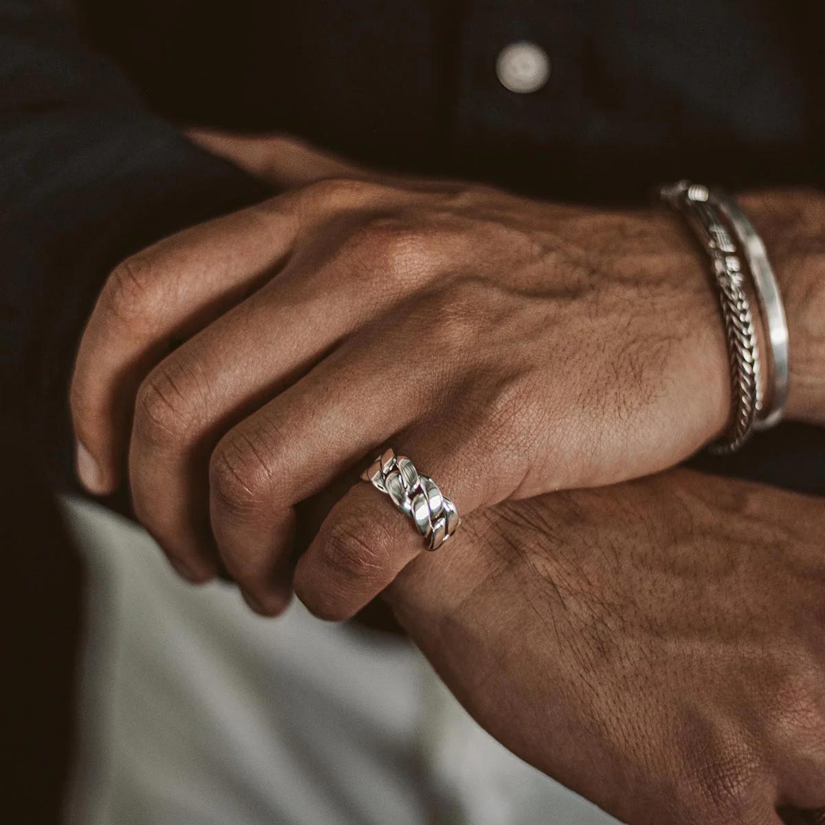 Rayen - Silver Cuban Link Ring 9mm - Image 8
