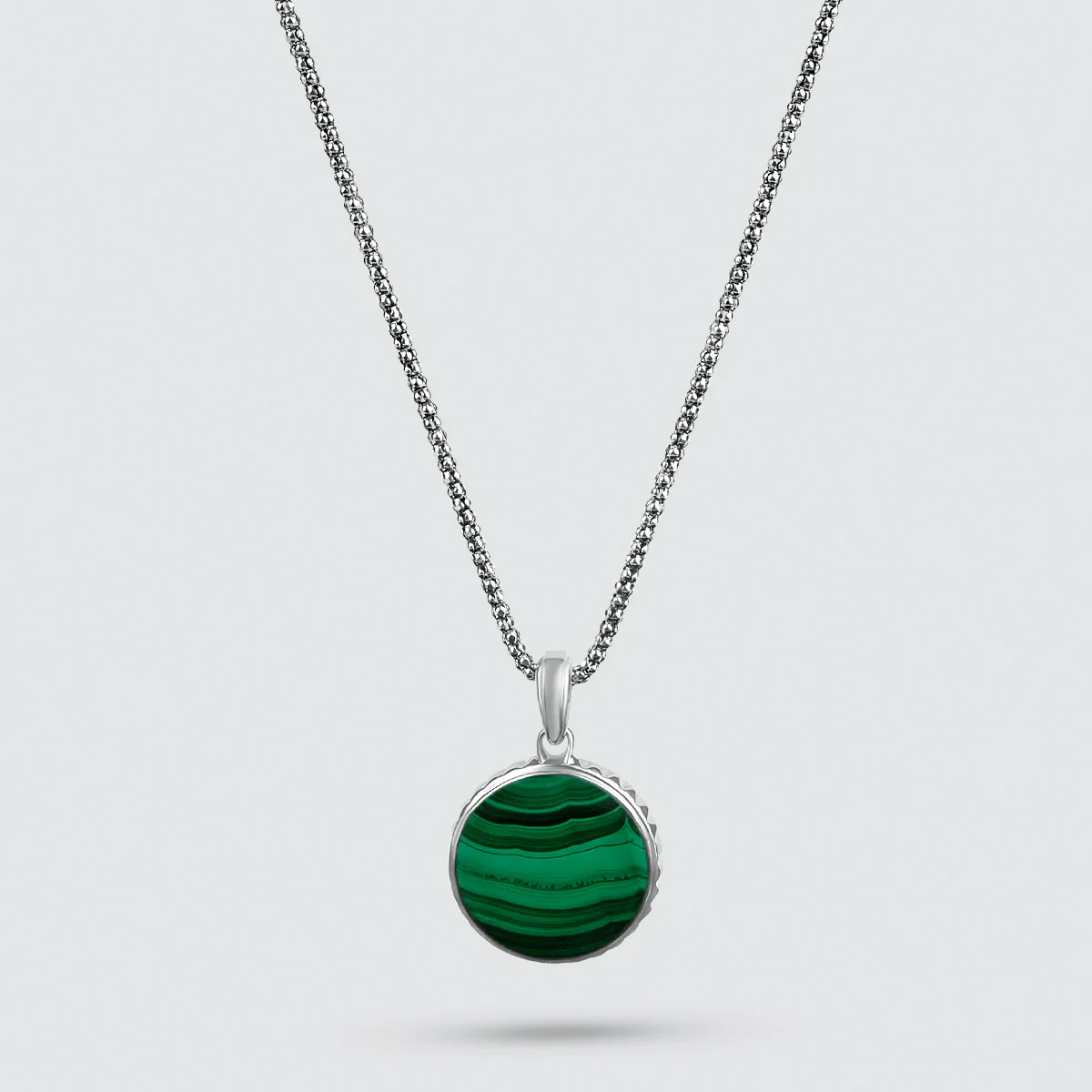 Safar - Sterling Silver Malachite Compass Pendant - Image 15