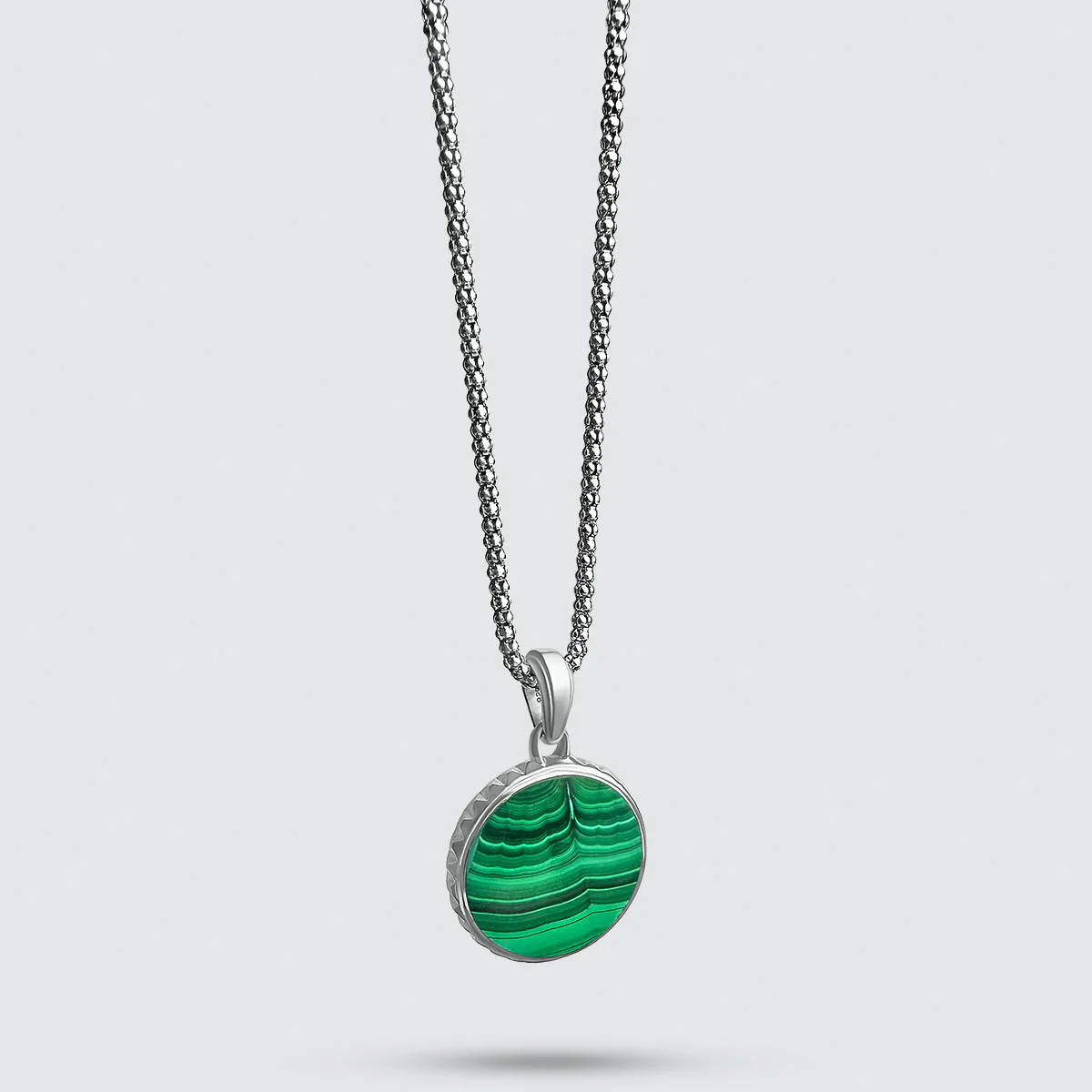 Safar - Sterling Silver Malachite Compass Pendant - Image 5