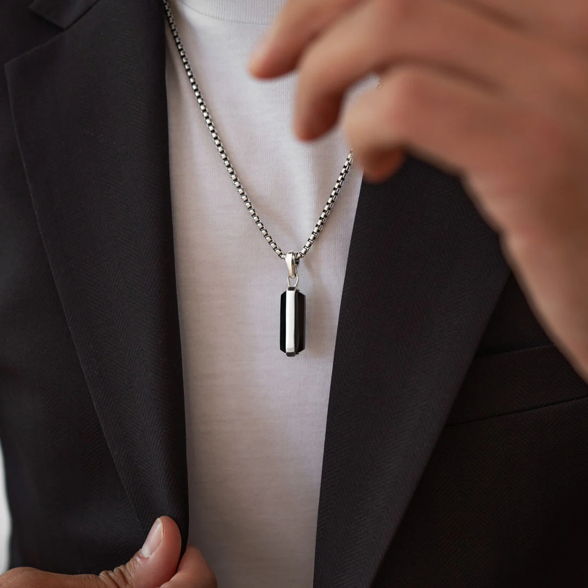 Samir – Sterling Silver Black Onyx Pendant - Image 4