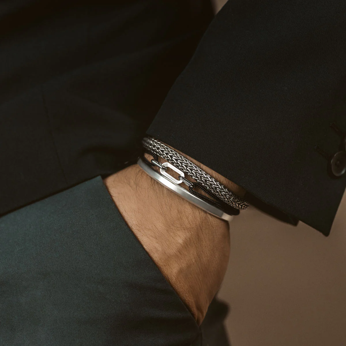 Aarif – Black Rope Chain Link Bracelet - Image 6
