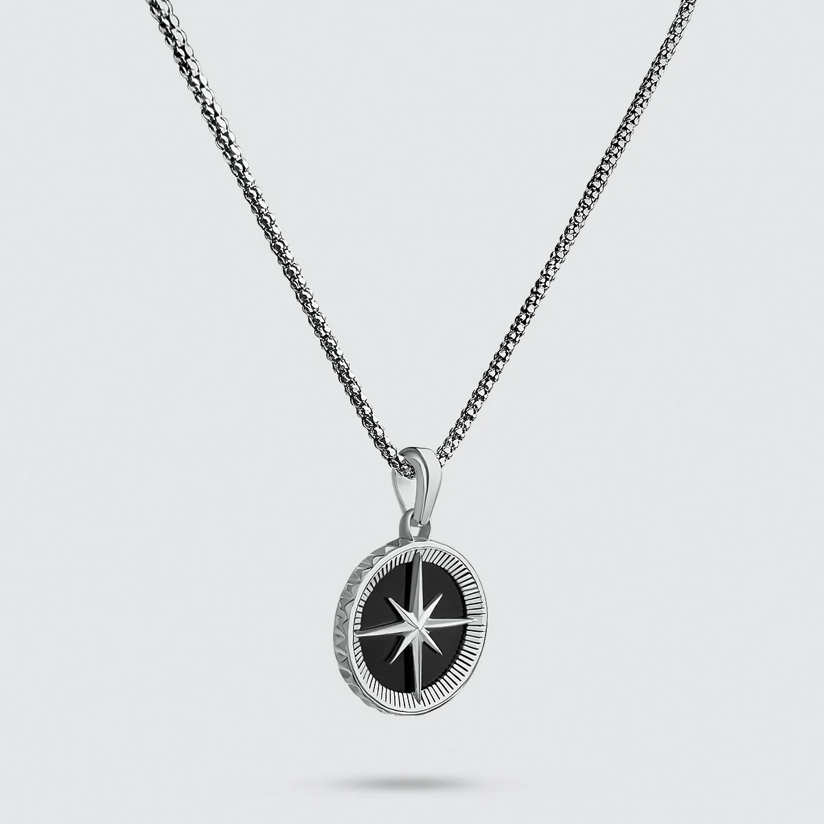 Safar - Sterling Silver Onyx Compass Pendant - Image 13