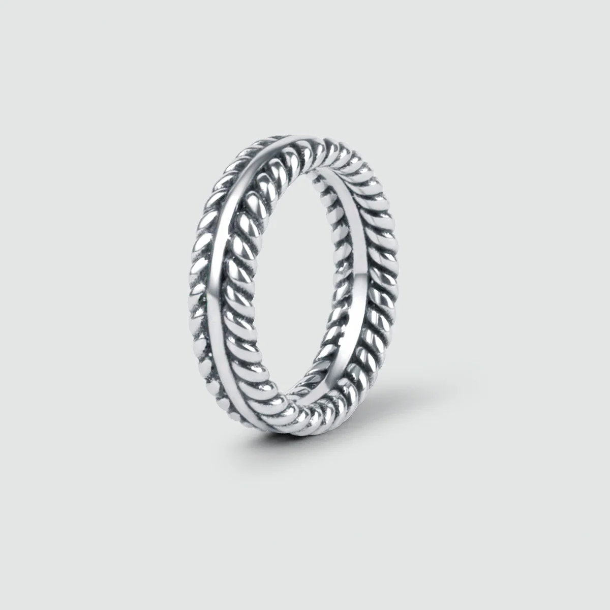Zahir - Sterling Silver Feather Ring 6mm - Image 3