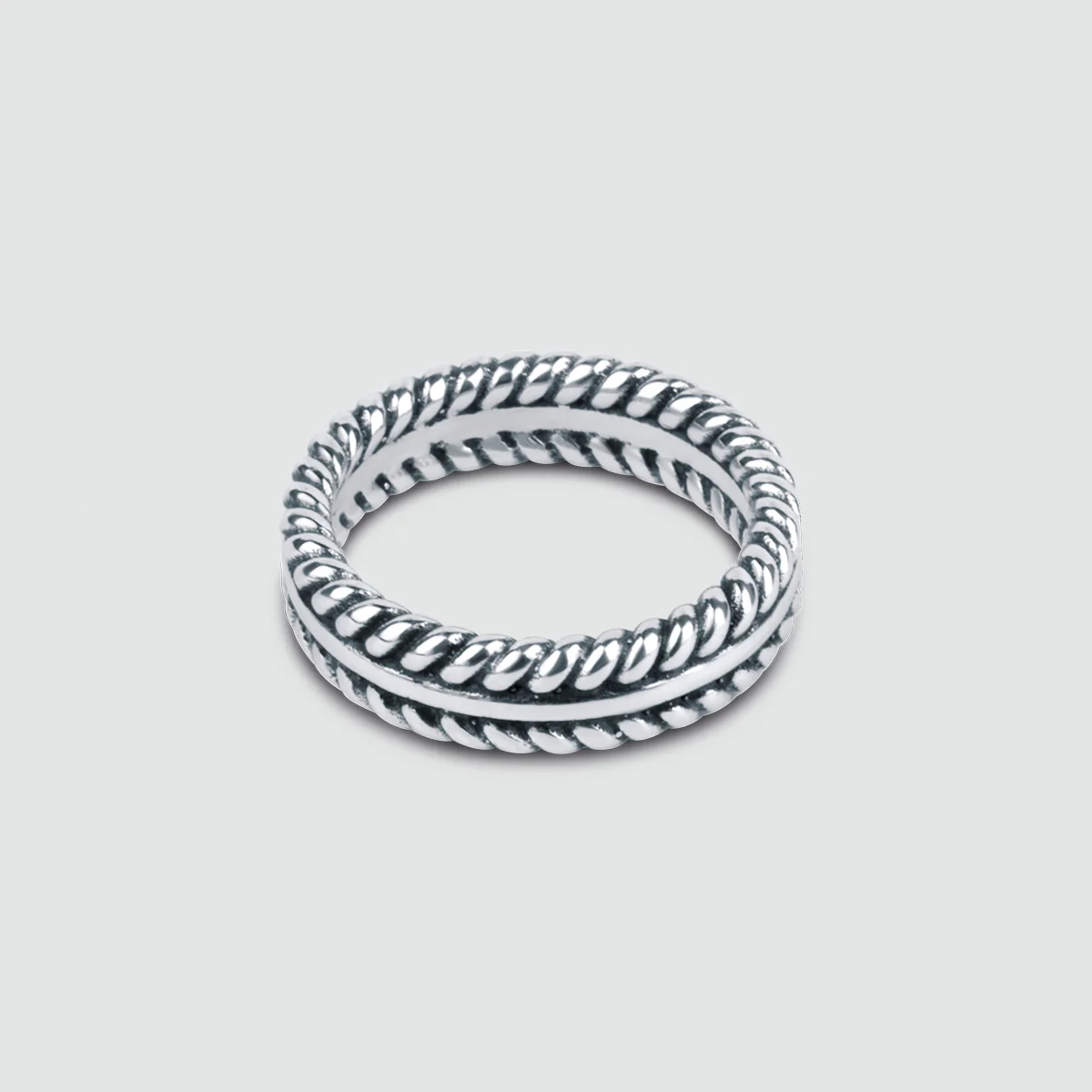 Zahir - Sterling Silver Feather Ring 6mm - Image 5