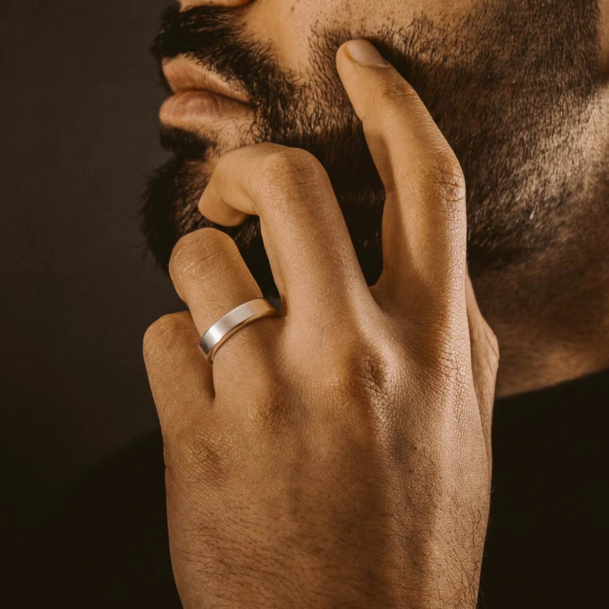Tamir - Matt Silver Ring 6mm - Image 6
