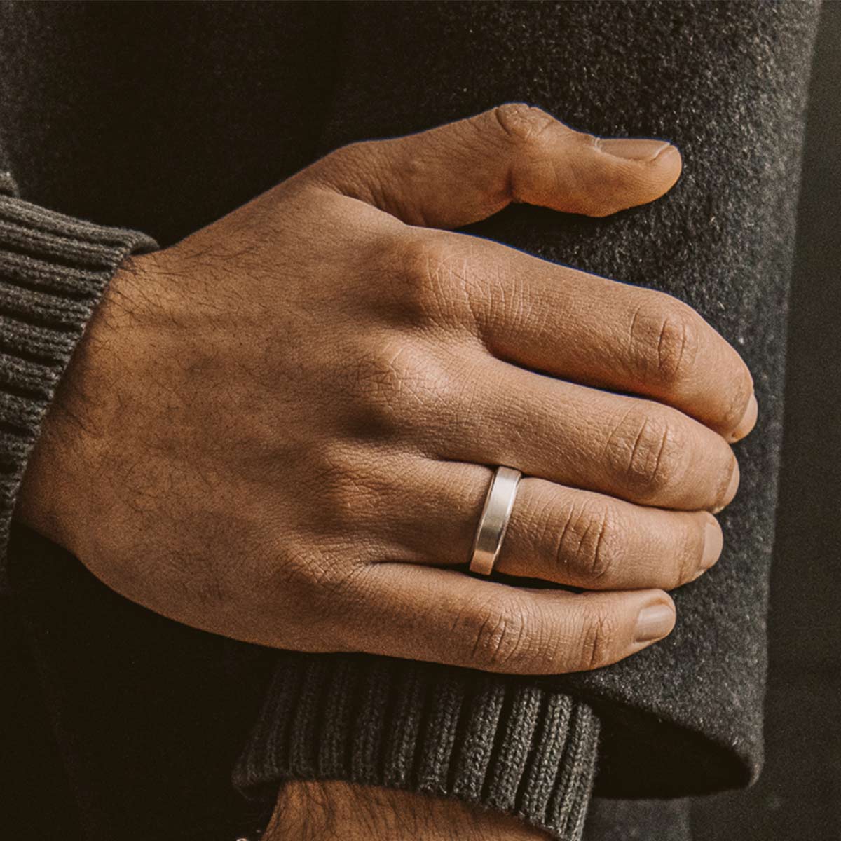 Tamir - Matt Silver Ring 6mm - Image 8
