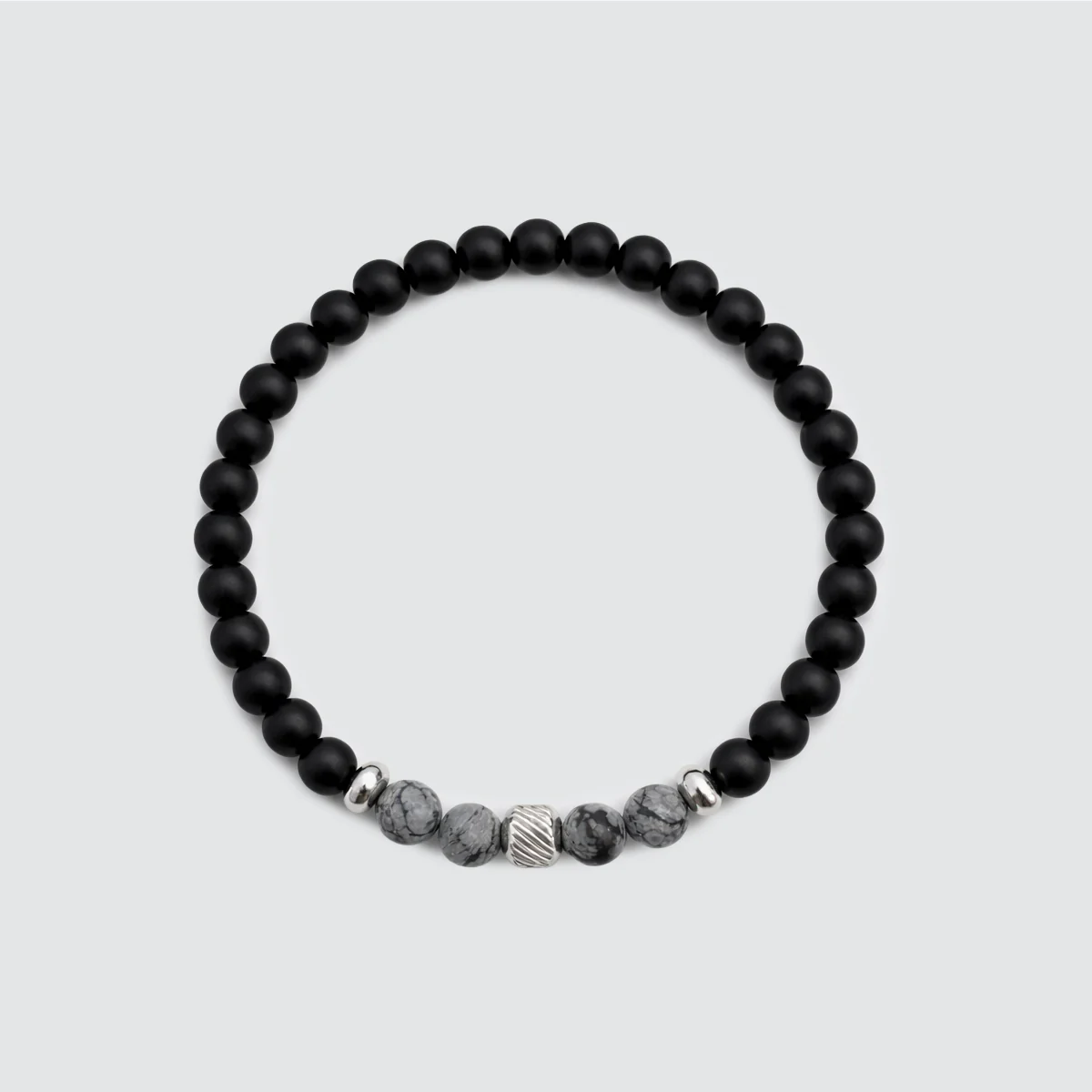 Tawazun – Black Snow Beaded Bracelet 6mm - Image 3