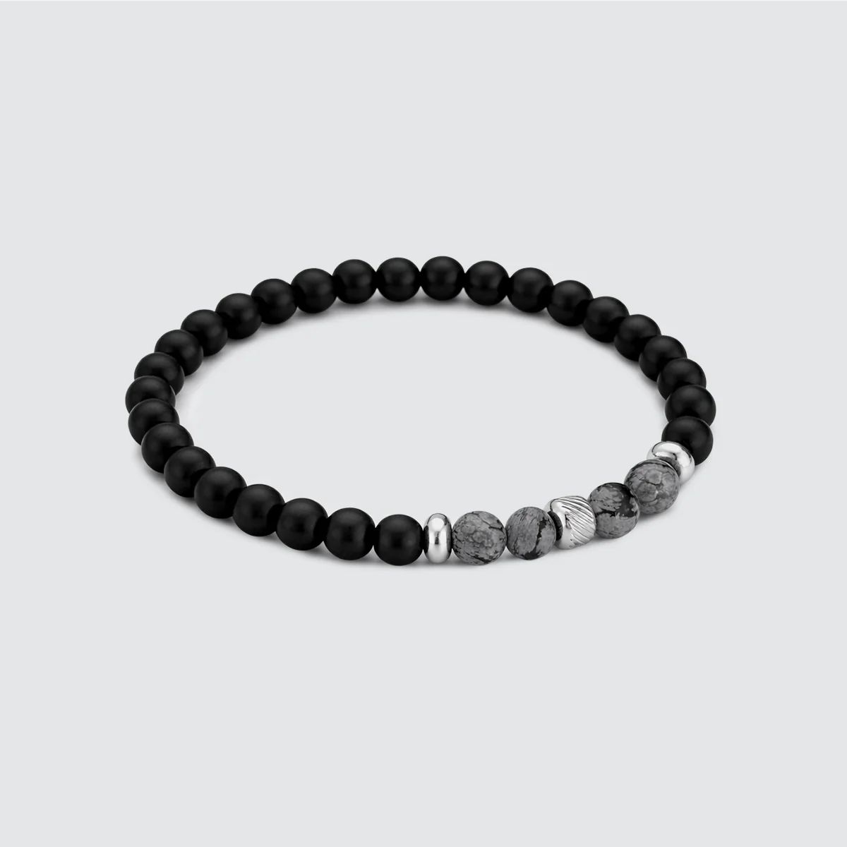 Tawazun – Black Snow Beaded Bracelet 6mm - Image 5