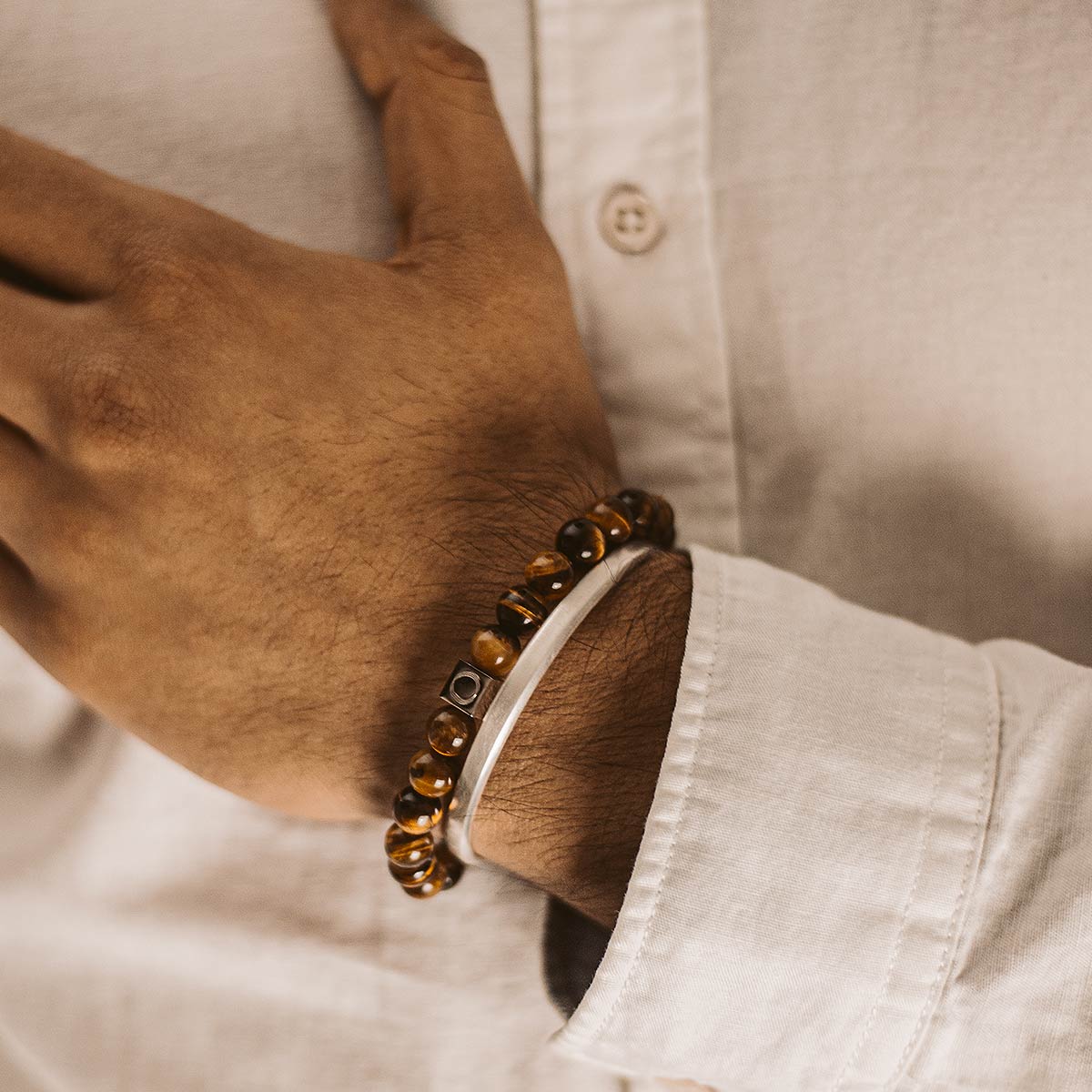 Alnamr - Tiger Eye Beaded Bracelet 8mm - Image 6