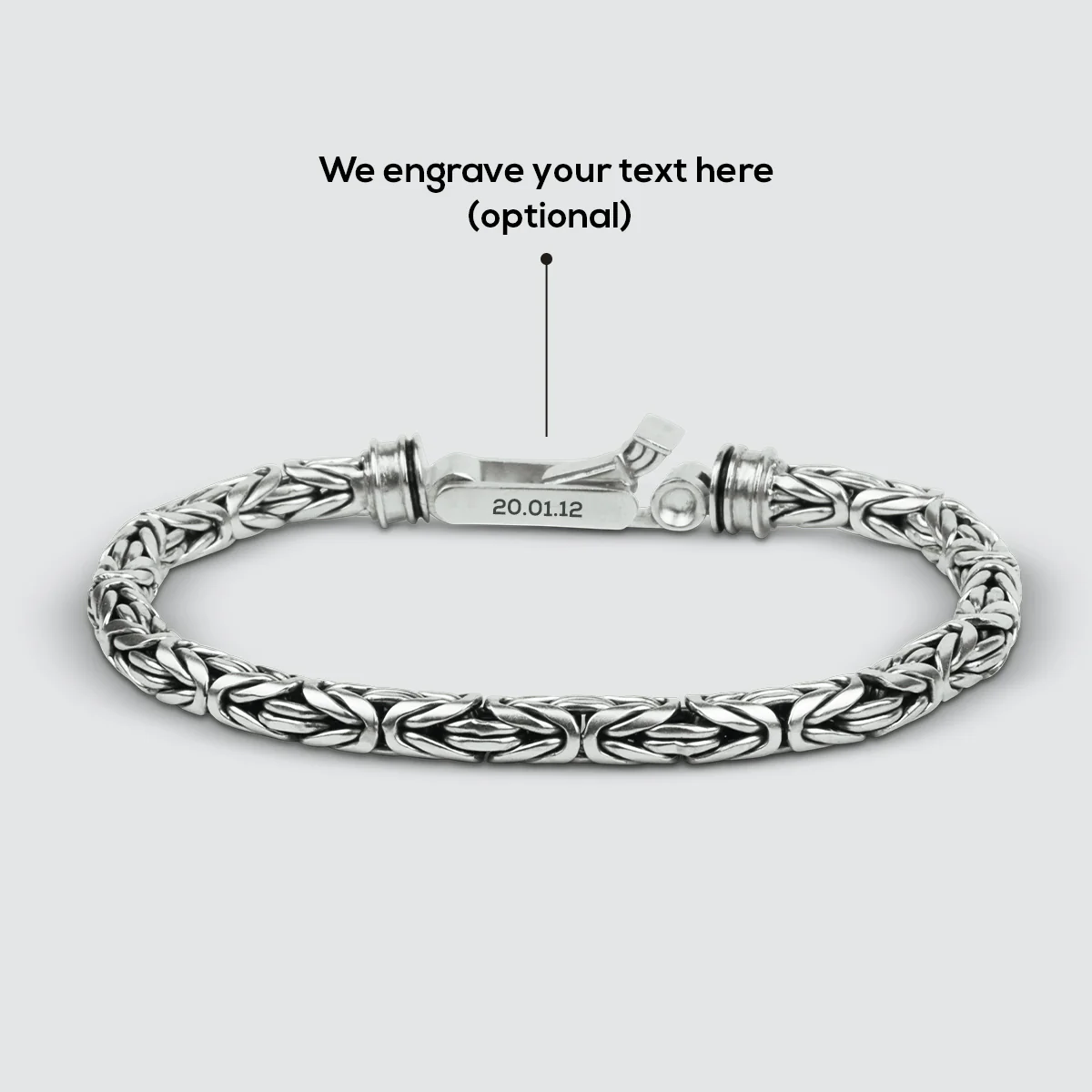 Turath - Sterling Silver Byzantine Kings Bracelet 5mm - Image 9