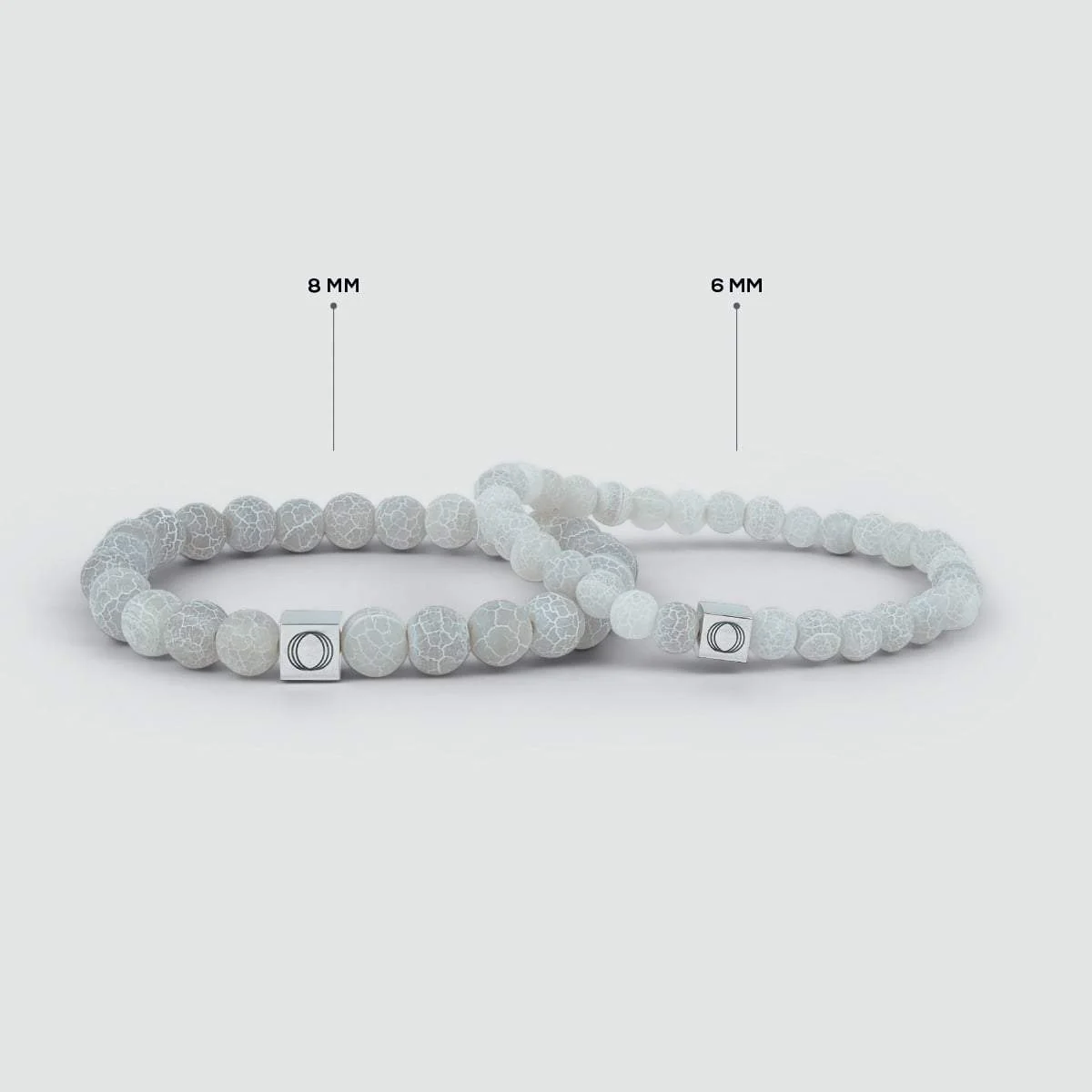 Abyad - White Beaded Bracelet 6mm - Image 4
