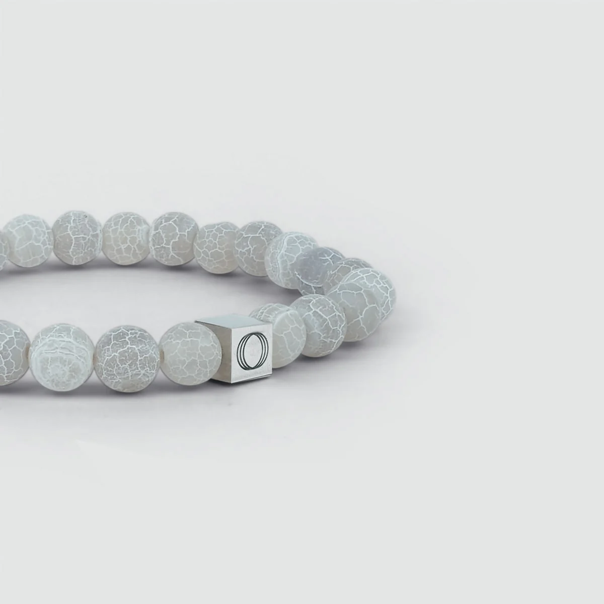 Abyad - White Beaded Bracelet 8mm - Image 3
