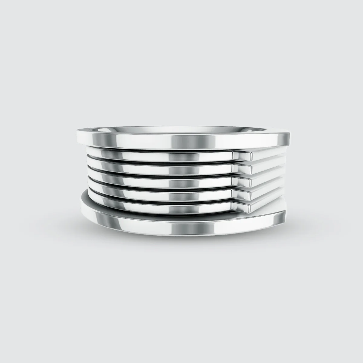 Yanel - Oxidised Sterling Silver Ring 10mm - Image 5